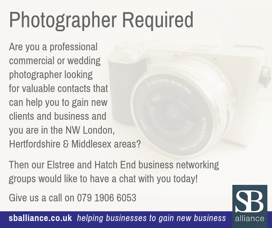 SB alliance_photographer_wanted_NW_London_Hertfordshire_Middlesex_areas